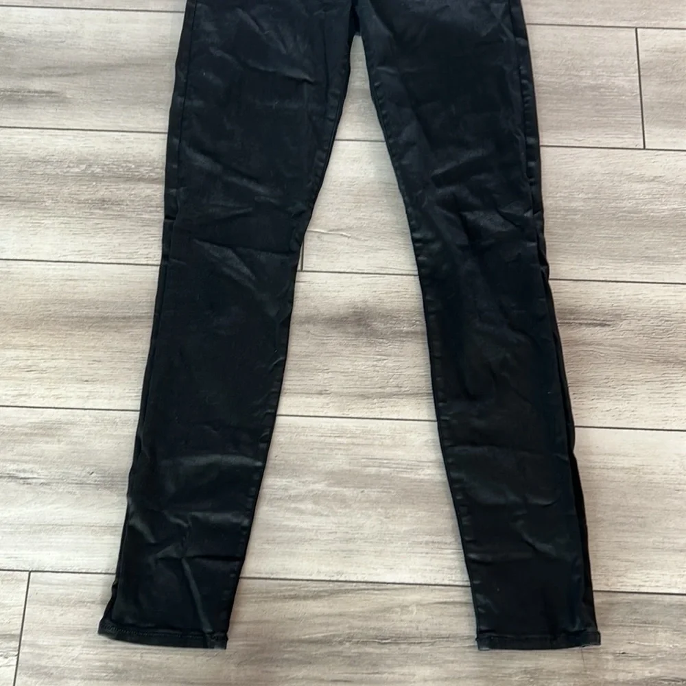 Madewell skinny skinny wax coated pull on jeans size 27